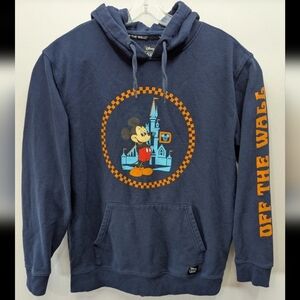 Vans off the Wall Disney Parks 50th 2022 Mickey Mouse Blue Hoodie Size Large